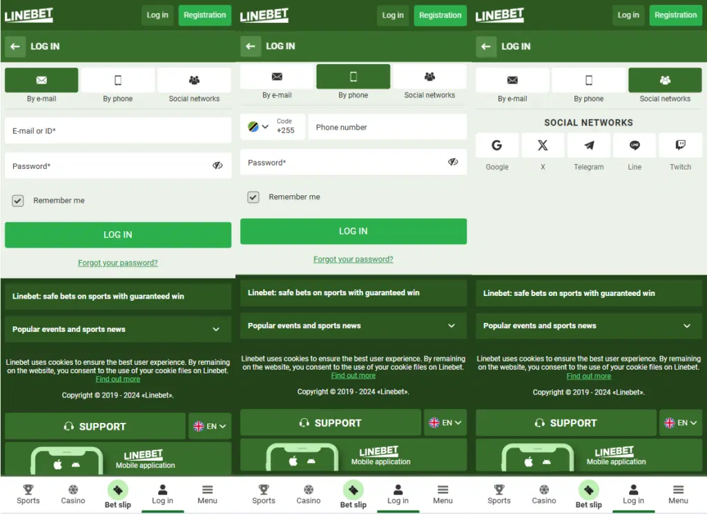 LineBet login